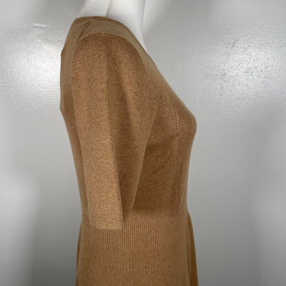 Banana Republic Sweater Dress Womens Medium Brown Knit Short Sleeve Round Neck - Picture 13 of 16